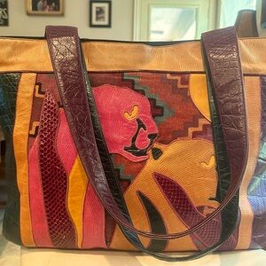 Vintage Sharif for Neiman Marcus large leather tote
